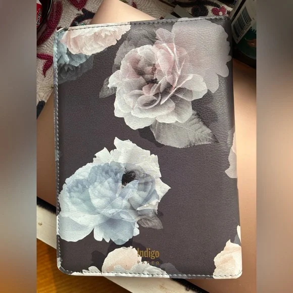 Indigo Floral NOTES Zip Up Notebook/Journal - Picture 2 of 6